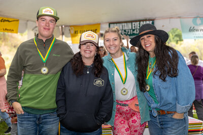Photo courtesy Jacque Aragon
This year’s Patty Aragon Green Chile Classic judges and event coordinator pose for a photo. From left to right are James Jolly, event coordinator Jacque Aragon, Mariah Snarr and Janet Campuzano. The event was part of last weekend’s Mountain Chile Cha Cha.