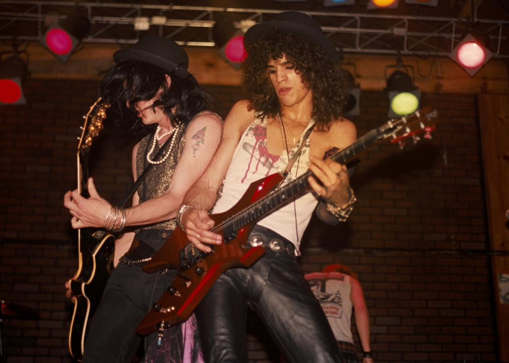 Izzy Stradlin and Slash of the rock band 